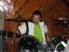 Scott on drums